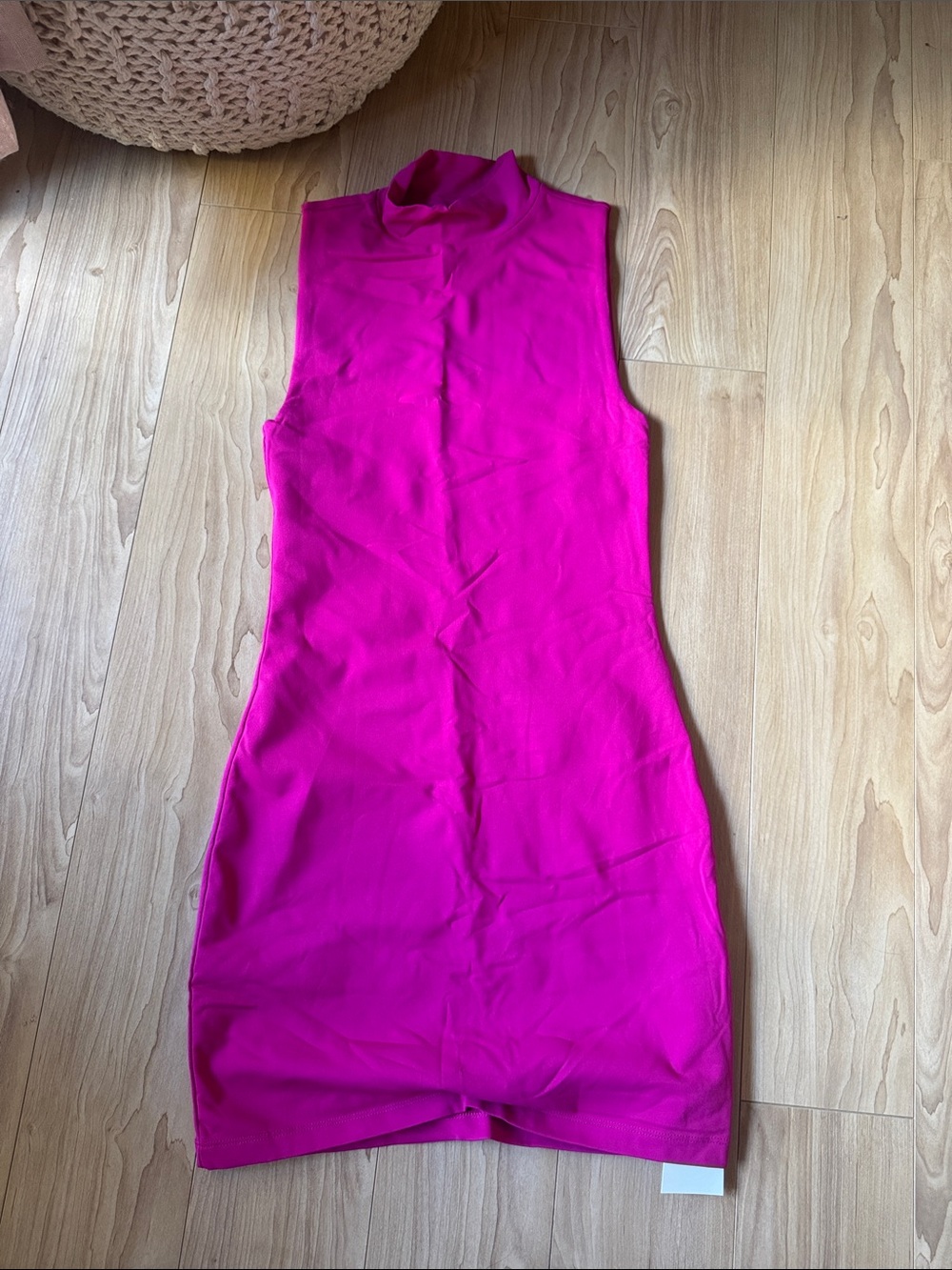 Babaton Sleeveless High-Neck Dress in Fuchsia